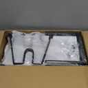 2 Pack Pots and Pans Organizer Under Cabinet, 21.6" Deep Pull Out Pot Lid Organizer Holder with Guardrail Adhesive Pot and Pan Holder Rack with 10 Adjustable Dividers(Black)