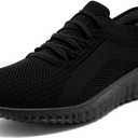 Womens Walking Shoes Slip On Tennis Sneakers Athletic Comfort Lightweight Mesh for Women Black Size US 7.5