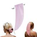 Crown Washing Shower Cap Ponytail, Reusable Waterproof Hair Sleeve for Long Hair, Adjustable Shower Cap for Styled Long Curly Locs Braids, For Women Shower, Gym, Beach, Travel, Pool (Purple-1pc)