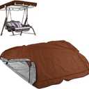 Porch Swing Canopy Replacement, Replacement Canopy for Outdoor Swing, Replacement Waterproof Swing Top Cover, Swing Top Cover Patio Swing Replacement Canopy Cover UV Block Sun Shade Awning(Coffee)
