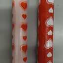 Valentines Day Candles Heart Flameless Taper Candles with Remote, Real Wax Battery Operated Candles,Romantic LED Candlesticks for Valentine Decor, Proposal Wedding & Dinner Table (4 Pack)