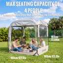 GARLLEN Pop-Up Bubble Tent 63“ x 63” x 72" for 3–4 People Camping Tent