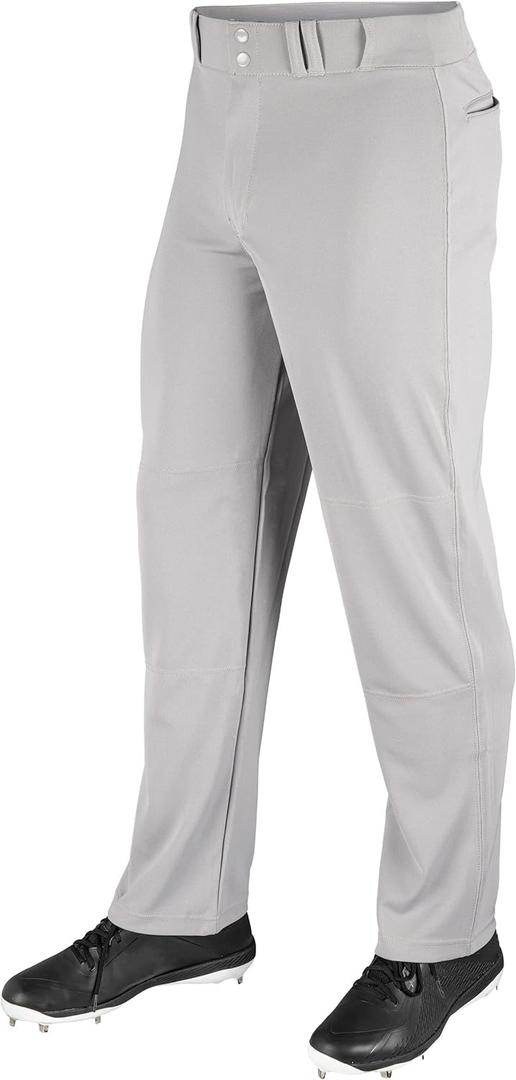 CHAMPRO Boys' Youth MVP Open Bottom Relaxed Fit Baseball Pants (X-Small, Grey)