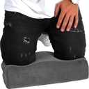 Kneeling Pad Comfort Memory Foam - Extra Thick Knee Cushion Floor Sitting for Work, Mechanics, Construction, Gardening, Yoga, Bath Kneeler for Baby Bath -Provide Support for Knees & Elevation (Gray)