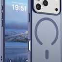 SUPFINE Magnetic for iPhone 17 Pro Case (Compatible with MagSafe)(Military Grade Drop Protection) Translucent Matte Shockproof with Anti-Fingerprint Phone Cover 2025,Lavender Gray