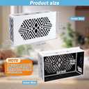 Saillong Doorbell Chime Cover Box Only, Decorative Wood Doorbell Cover for Wall Inside with Geometric Design, Indoor Doorbells Covers with Mounting Hardware, Chime Not Included(White)