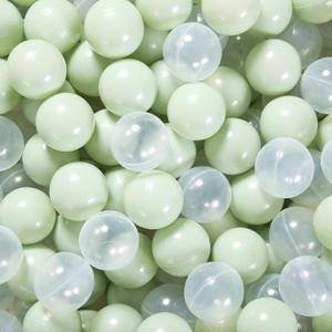 Soft Play Ball Pit Balls - Crush Proof Plastic Balls for Ball Pit Pack of 100pcs Set for Toddlers Ball Pool Playtent Tunnels with Reusable Storage Bag - 2.16 Inch
