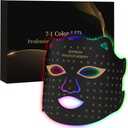 SDKWDH Red Light Mask for Face, 7-1 Colors Facial Care Mask, 850nm Infrared & Red Light Masks, Ergonomic Design for Home & Travel, Black