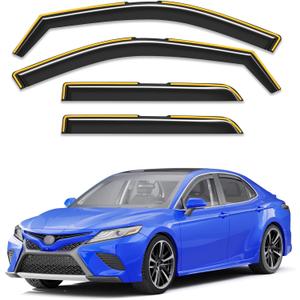 in-Channel Window Rain Guards Fit for Toyota Camry 2018 2019 2020 2021 2022 2023 2024Extra Durable Visors Vent Visors Window Deflector Vent Shades Car Accessories -4 pcs