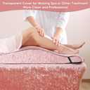 Transparent Protector for Curvy Lash Bed Topper,Plastic Waterproof Protector for Massage Bed Topper