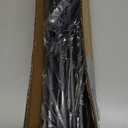 Black Curtain Rods 2 Packs for Windows 31"- 46", Decorative Drapery Rod Adjustable by Splicing, 5/8 inch Small Curtain Rod for Bedroom, Living Room, Kitchen and Outdoors