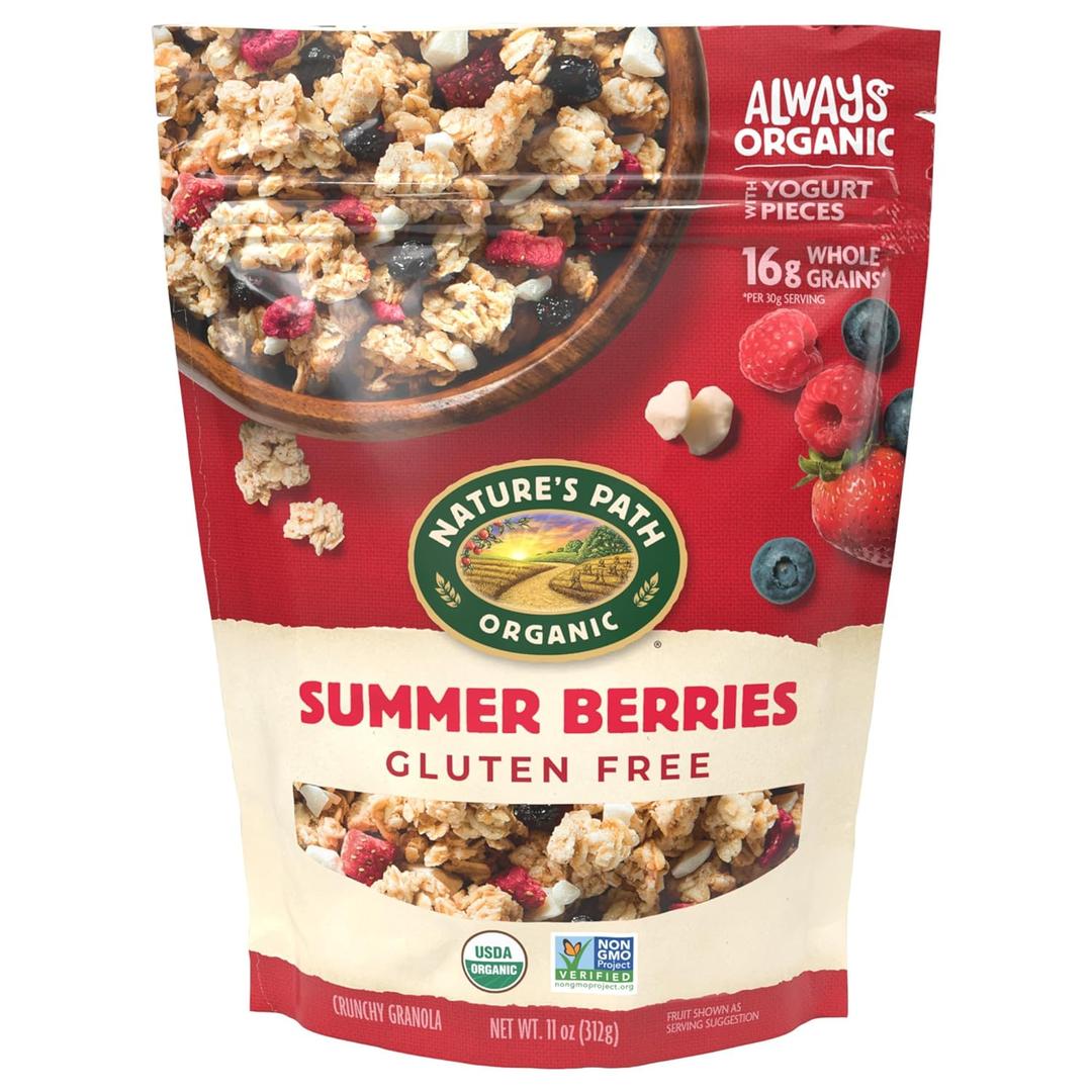 8 x Nature's Path Organic Summer Berries Granola, 11 oz (Pack of 1), Gluten Free, Non-GMO (EXP 10/05/26)