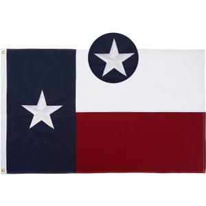 Homissor Texas Flag Cotton Flags 2x3 State of Texas Flags Embroidered Star Heavy Duty Sewn Stripes for Indoor