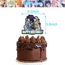 3 x Demon Slayer Party Pack - 38pcs Birthday Decorations with Banner, Toppers & Spiral