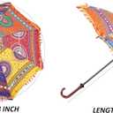 Bohemian Handmade Design Cotton Multi Color Cotton Fashion Multi Colored Umbrella Embroidery Boho Umbrellas Parasol 5 Pcs Lot