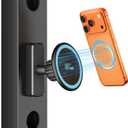 Dual Magnetic Phone Holder for Gym, Workout, Kitchen or Any Metal Surface, Magnet Base Mount & Power Magnet Phone Mount for MagSafe iPhone 17 16 15 14 13 12 Series