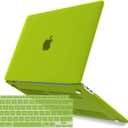IBENZER Compatible with New MacBook Air 13 inch Case 2022 2021 2020 M1 A2337 A2179 A1932, Plastic Hard Shell Case with Keyboard Cover for Mac Retina Display with Touch ID, Avocado Green, MAT13-AVGN+1