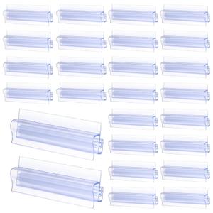 ReliThick 50 Pcs Slatwall Sign Holder PVC Wall Mount Sign Holders Flush Signage Card Grip for Slatwall Panels Supermarket Restaurant Store Garage Retail Shop