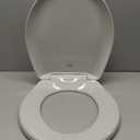 Bemis Classic Colors Slow Close Toilet Seat, Easy Clean Hinges and Durable Plastic Seat, Made in USA, Round, Ice Grey