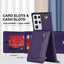 Compatible with Samsung Galaxy S23 Ultra Case 6.8 Inch, Pocket Purse Handbag Shoulder Strap Stylish Protective Cover for Galaxy S23 Ultra (Romantic Purple)