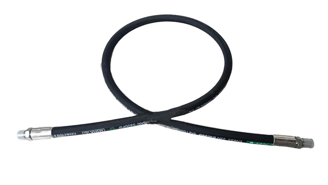 2 x Generic HaiChi 15611-12-12 Hydraulic Hose Assembly 3/4” Hydraulic Hose 48” Long，3118 psi-US, Black