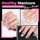 UNA GELLA Short Square & Squoval Gel Nail Tips 312pcs Short Round Square Nail Tips Pre Etched Soft Gel Clear Fake Nails Full Cover For Nails Extension DIY Salon 12 Sizes At Home