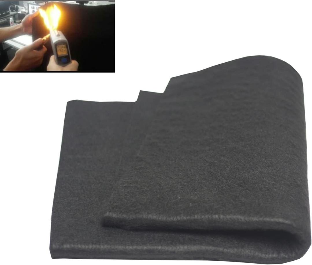 High Temp 18"X24"X1/4'' 6MM Felt Carbon Fiber Welding Blankets Black (18 x 24 inches)