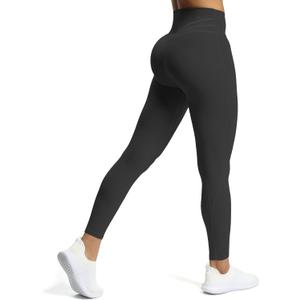 Aoxjox High Waisted Workout Leggings for Women Trinity Yoga Pants 26.5" (Medium, Black)