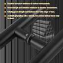 Matte Black Round Barn Door Handles 12"/16"/18"/24"/36"/48"/59'', Pull Push Long French Door Handle Double Sided, Large Front Exterior Shower Door Pull Handles