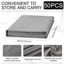 Macarrie 50 Pcs Fleece Blankets Bulk 50 x 60 Inch Soft Fleece Throw Blankets Warm Lightweight for Home Office Wedding Guest Gift Spring Outdoor Camping Travel Homeless Pet Lap Sofa Bed (Gray)