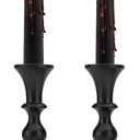 Black Candle Holders Set of 2 Decorative Centerpiece Table Candlesticks Holders for Taper Candles Home Decor Easter Candle Holders for Dinner Party Wedding Decorations