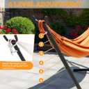 NEWBULIG Hammock Stand Only, Heavy Duty Hammock Stands for Double 2 Person, for Outside for Garden Backyard Patio Pool Beach with Carrying Case, Easy Assembly