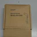 evory Wood Wall Hooks, 5 Pack Natural Wooden Coat Hooks Wall Mounted, Handmade Rustic Hat Hooks Heavy Duty Entryway Wall Hangers for Hanging Towels, Clothes, Bags (Beech Wood)