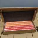 Candle Stick Spiral Tall Taper Candles,Unscented Candle for Holiday,Wedding and Home Decoration,10inch,12 Pack(Gradient Orange)