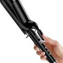 Farery 2 inch Curling Iron For Long Hair, Lightweight Large Barrel Curling Iron 2 Inch, Ceramic Curling Wand Infused Argan Oil & Keratin for Bouncy Big Curls, 9 Temps Digital Display & Lock Key, Glove