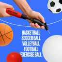 SPORTBIT Ball Pump for Sports Balls - Push & Pull Inflating System - Hand Pump for All Exercise Balls - Volleyball Pump, Basketball Inflator, Football & Soccer Ball Air Pump