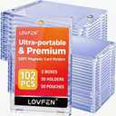 50ct Magnetic Card Holders for Trading Cards, 35pt Hard Cards Sleeves Case, U-V Protection& Waterproof Hard Plastic Card Protectors Fit for MTG Cards, Sports Cards, Baseball Cards, Game Cards