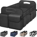 Femuar Car Trunk Organizer with Large Capacity Waterproof Car Accessories for Women & Men, Collapsible Trunk Organizer for Suv/Jeep/Sedan (Black, Standard)