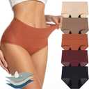 Mordlanka Period Underwear for Women Breathable Menstrual Leakproof Panties (Medium, Multicolor)
