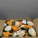 Sziqiqi Orange Fake Flowers for Fall Decoration Kissing Flower Balls for Wedding Centerpieces Tables Flower Centerpiece Arrangement for Party Festival
