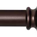 SIMEWIN Heavy Duty Curtain Rods for Windows 66 to 120 Inches, Bronze Curtain Rods for Bedroom, Living Room, Patio, Kitchen, Adjustable with Classic Finials