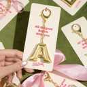 2 x Jumbo Initial Keychains, Initial Bag Charms for Handbag, Gifts for Women Mothers Day Gifts, Cute Stocking Stuffer
