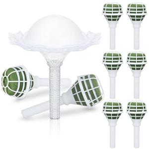 Thyle 6 Pcs Flower Bouquet Holder Foam Floral Handle Wedding Supplies Bridal Bouquet Kit for Wedding Flower DIY Floral Arrangements Decoration