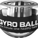 Auto-Start Wrist Power Gyro Ball, Wrist Strengthener and Forearm Exerciser for Stronger Arm Fingers Wrist Bones and Muscle with LED Lights (Colourful Light-Transparent)