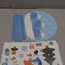 Tinlade 24 Sets Winter Sticker Craft Kits with Crystal Ball Scene Make Your Own Winter Scene with Cute Polar Bear Penguin Snowman Stickers for Classroom DIY Christmas Holiday Party Activities Supplies