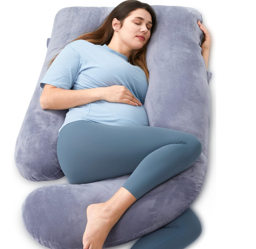 Momcozy Pregnancy Pillow for Sleeping - U Shaped Full Body Maternity Pillow
