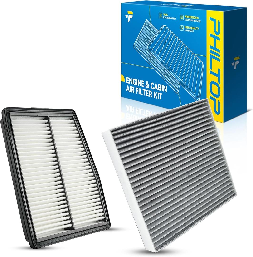 PHILTOP CA12817+CF12820 Engine & Cabin Air Filter Set | for Hyundai Tucson, Kia Sportage, Sorento, Hyundai Santa Fe, Sonata