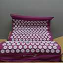 ProsourceFit Acupressure Mat and Pillow Set for Back/Neck Pain Relief and Muscle Relaxation (XL - Purpule/White)