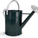 Metal Watering Can for Outdoor Plants, 1.7 Gallon Dark Green Garden Watering Can for Flower, Houseplants, Galvanized Finish