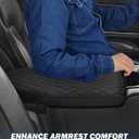 JOYTUTUS Center Console Cover Compatible with 2019-2026 Ram 1500 New Model Jump Seat Console, Leather Arm Rest Armrest Cover for Car, Durable Middle Console Cover, Car Arm Rest Cover Replacement